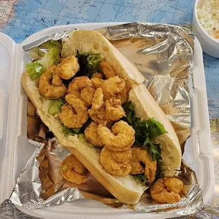 Fried Shrimp po boy