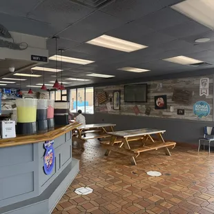 interior, sushi and sashimi