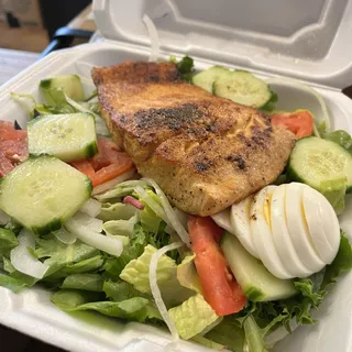 *Grilled Salmon Salad