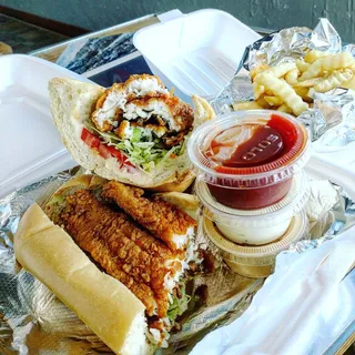 *Fried Flounder Po Boy