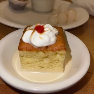 a piece of cake on a plate