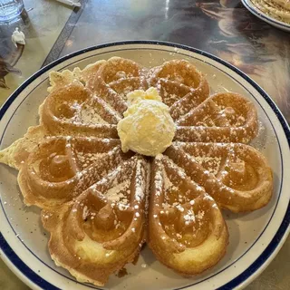 Golden-Brown Egg-Rich Waffle
