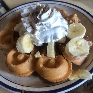 Banana - Topped Waffle