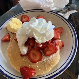 Fresh Strawberry - Topped Pancakes