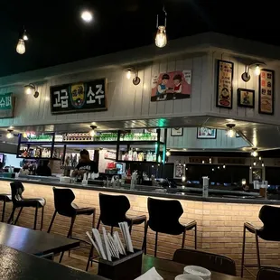 interior, sushi and sashimi