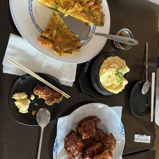 a plate of food on a table