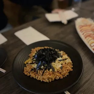 Buldak noodles with corn cheese