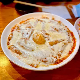 Extra spicy tteokbokki with cheese