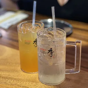 (R to L) guava mango + lychee highball
