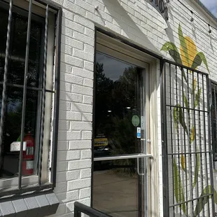 Front door. The tortillas are made here. Just inside and off to the left