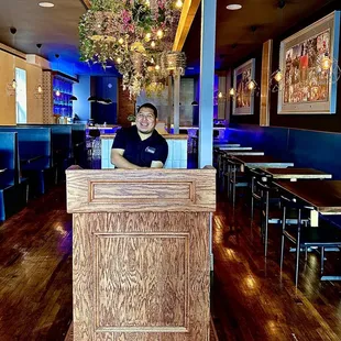 Immediately upon entering you are greeted by the nicest host!