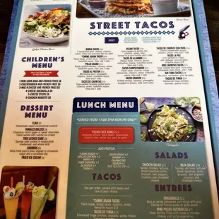 Menu, fall 2023