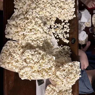 Popcorn! Not for eating--for throwing, of course.