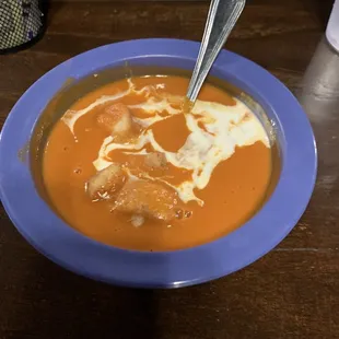 Tomato soup was delicious