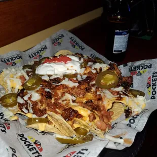 a plate of nachos