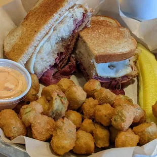 Reuben w/fried okra