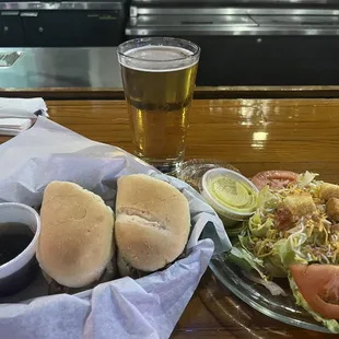 French dip with side salad. Yum!
