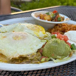 a plate of mexican food