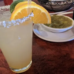 Cadillac margarita and hatch green Chile