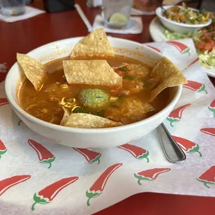 Chicken  Tortillas soup