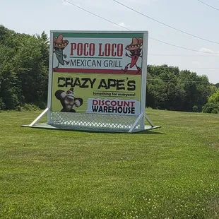 The sign you see from the road