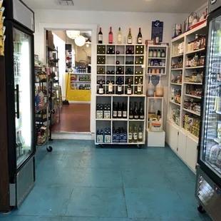 Wine selection, soft drinks (topo chico, kombucha, etc)