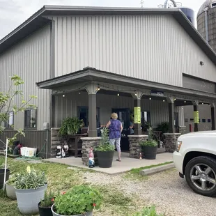 An old geezer coming in to get her pizza fix.