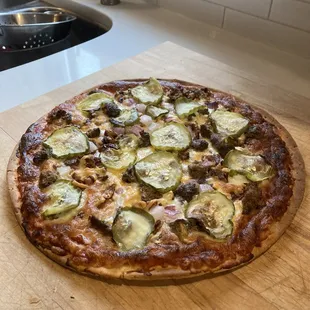 Bacon Cheeseburger Pizza after.