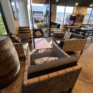 lounge area in corner