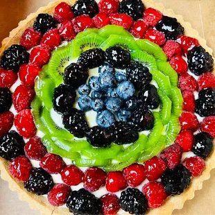 Delicious fruit tart for Christmas.  The best. Excellent service too!