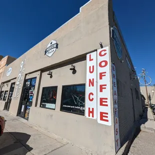 the outside of the building