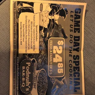 ows a newspaper advertisement for a drink