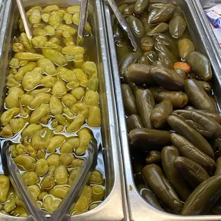 Peppers and pickles.....free with meal