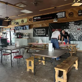 two men in a restaurant setting