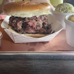 Chopped Brisket Sandwich