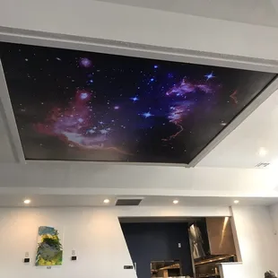Ceiling in dining area