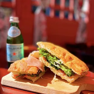 Speck Caprese Focaccia, housebaked | $7.50 (Pellegrino-$3)