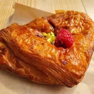 Raspberry Pistachio Brioche