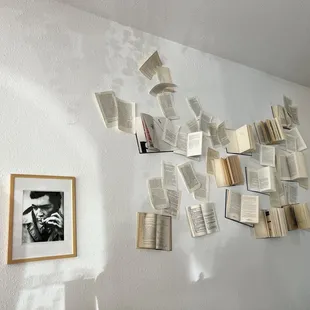 books falling from the ceiling