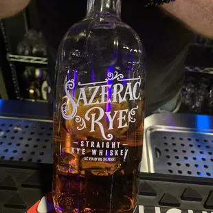 a bottle of azzbrac rye
