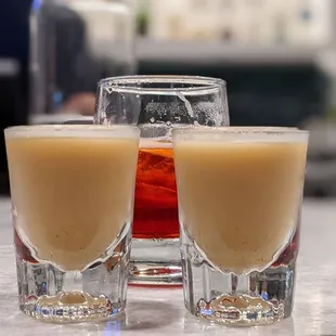 two glasses of cocktail