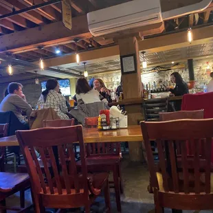 Inside bar table area