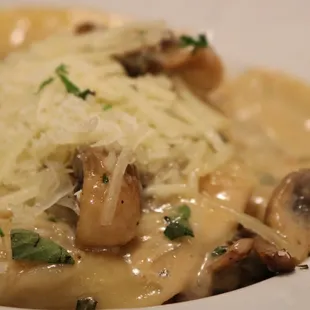 pasta with mushrooms and parmesan cheese