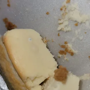 Half ate MOLDY CHEESECAKE