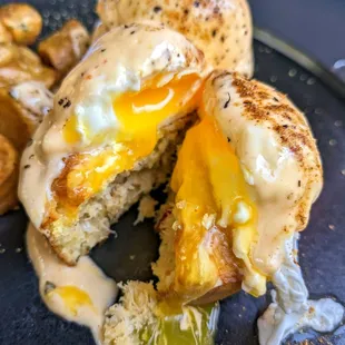 Crab Benedict - BLUE CRAB | CORN MUFFIN | OLD BAY HOLLANDAISE