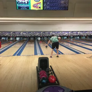 This guy pestered me all day to bowl. So happy.
