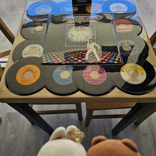 Table top encased vinyl records!