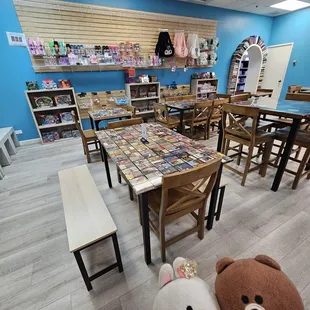 Lots of seats to hang out and merchandise to look at