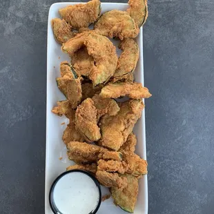 Fried zucchini on the appetizer menu