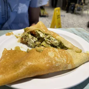 13. Feta Savory Crepes with chicken